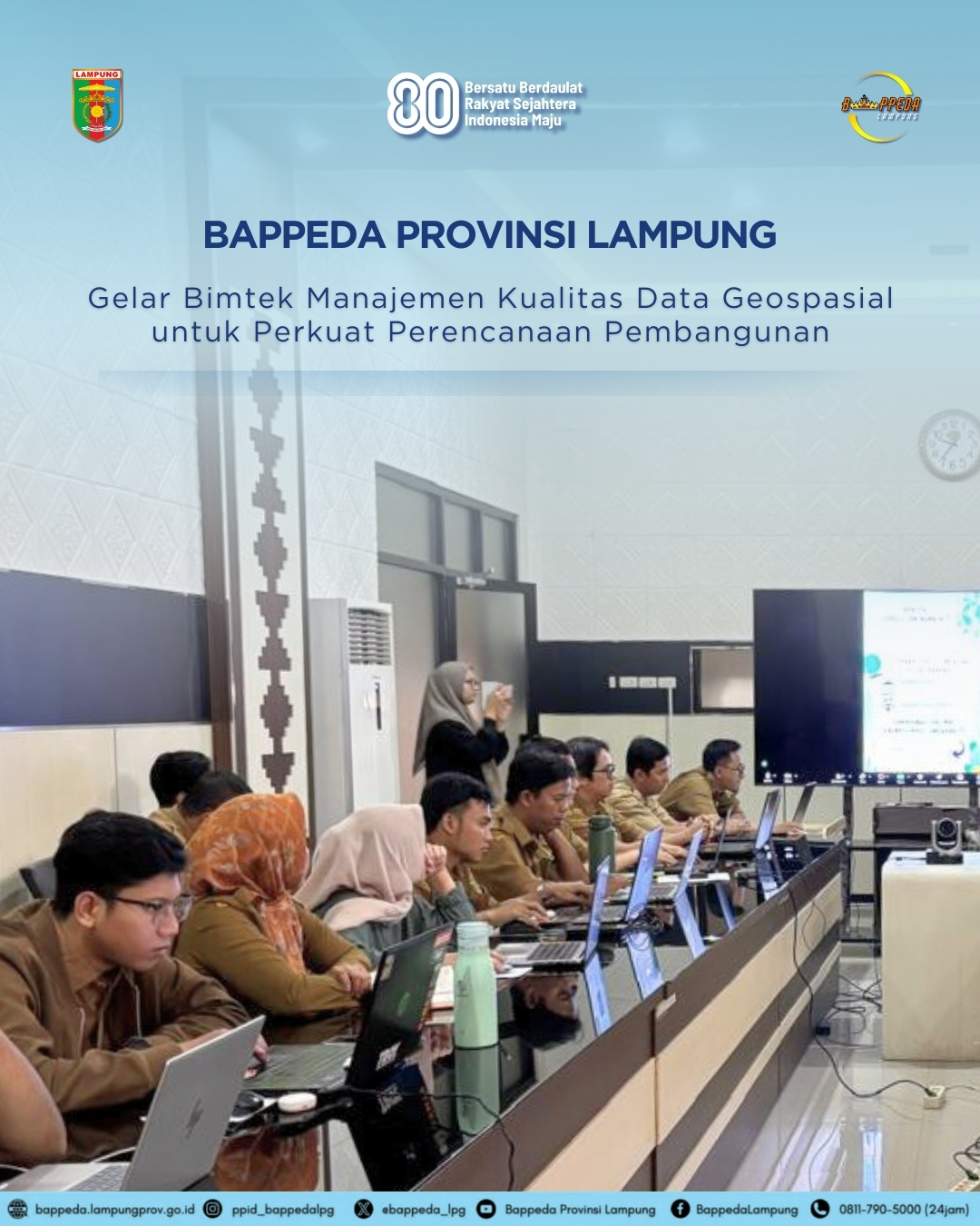 Bappeda Provinsi Lampung Gelar Bimtek Manajemen Kualitas Data Geospasial untuk Perkuat Perencanaan