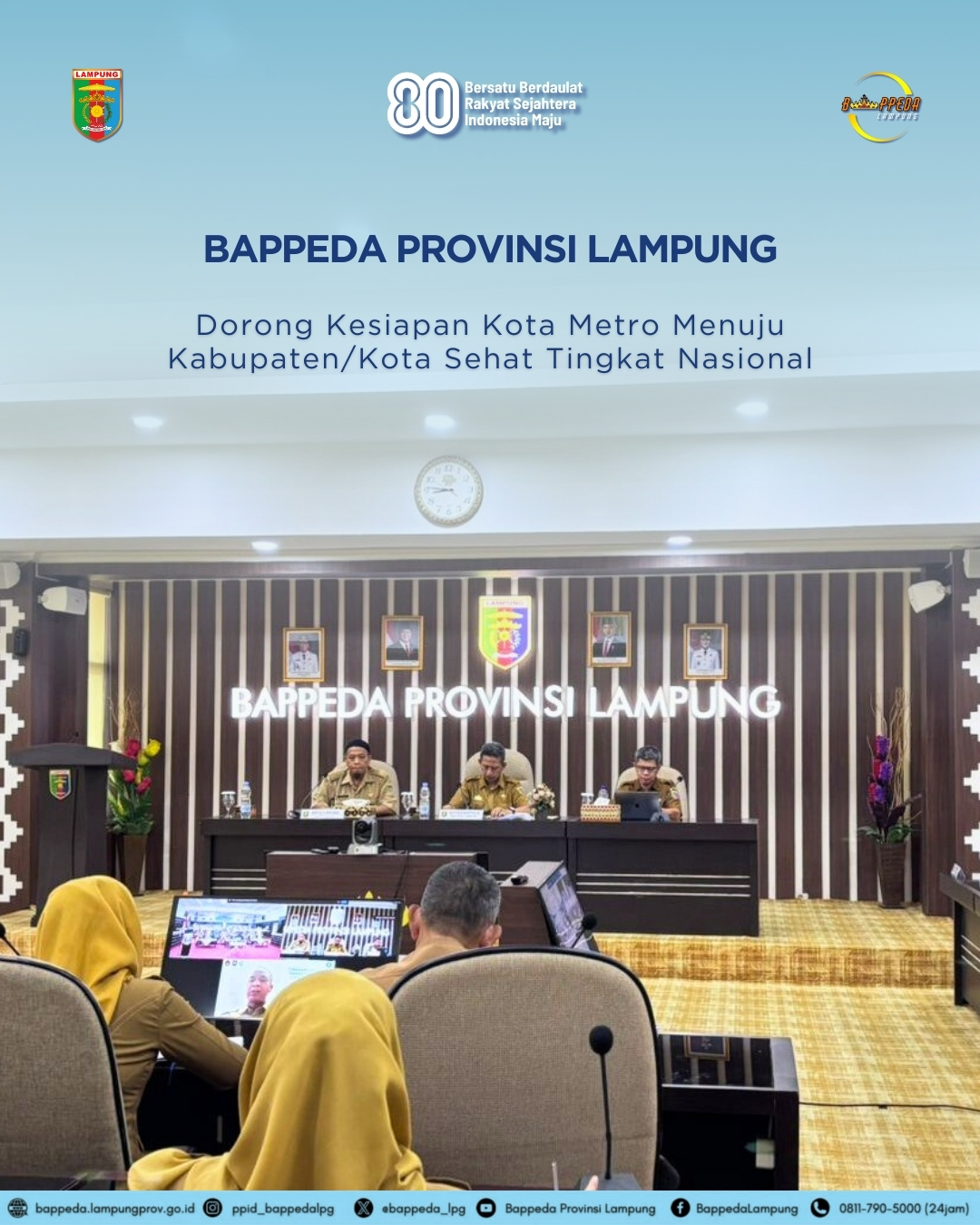 Bappeda Lampung Dorong Kesiapan Kota Metro Menuju KabupatenKota Sehat Tingkat Nasional