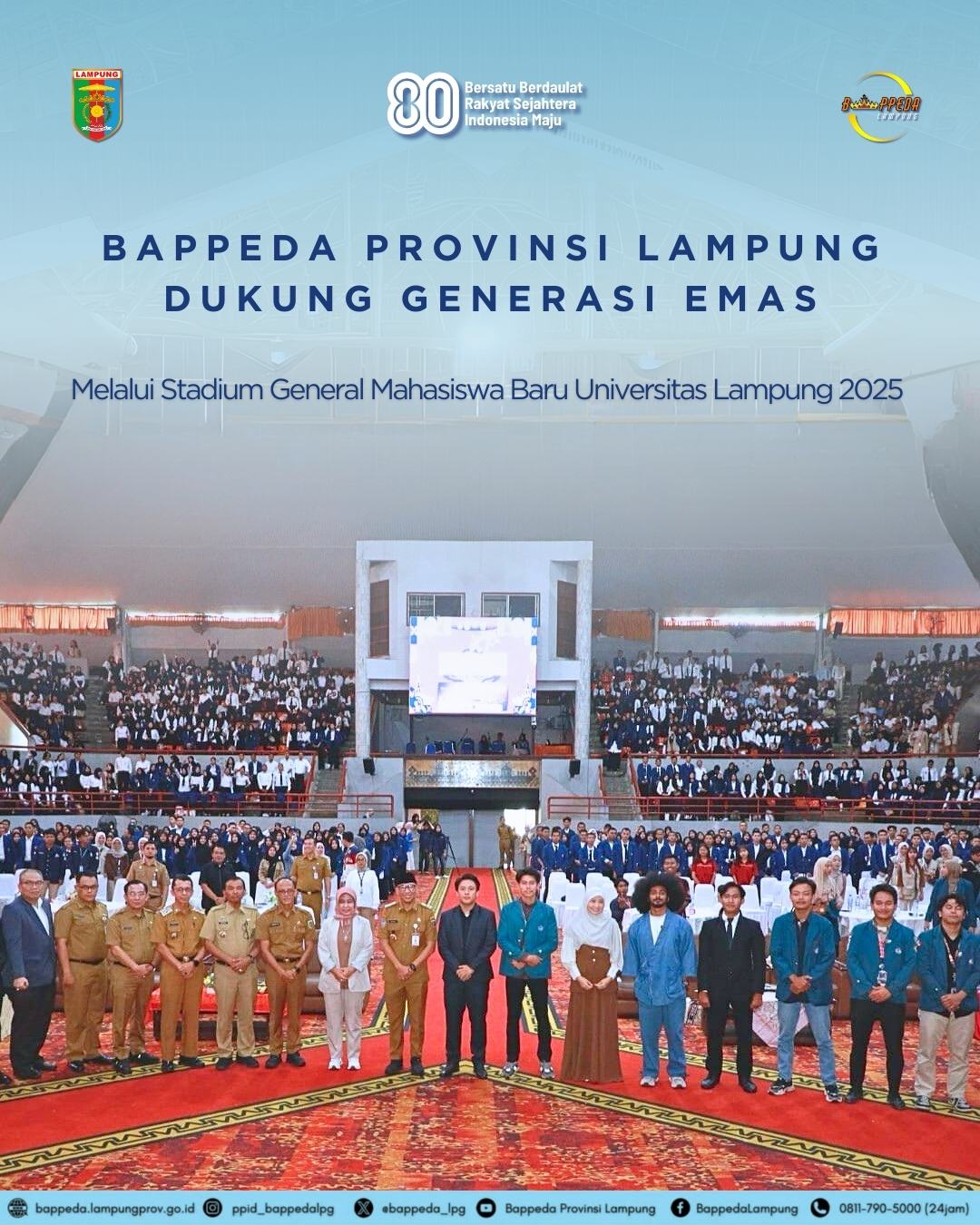 Bappeda Provinsi Lampung Dukung Generasi Emas Melalui Stadium General Mahasiswa Baru Universitas Lam