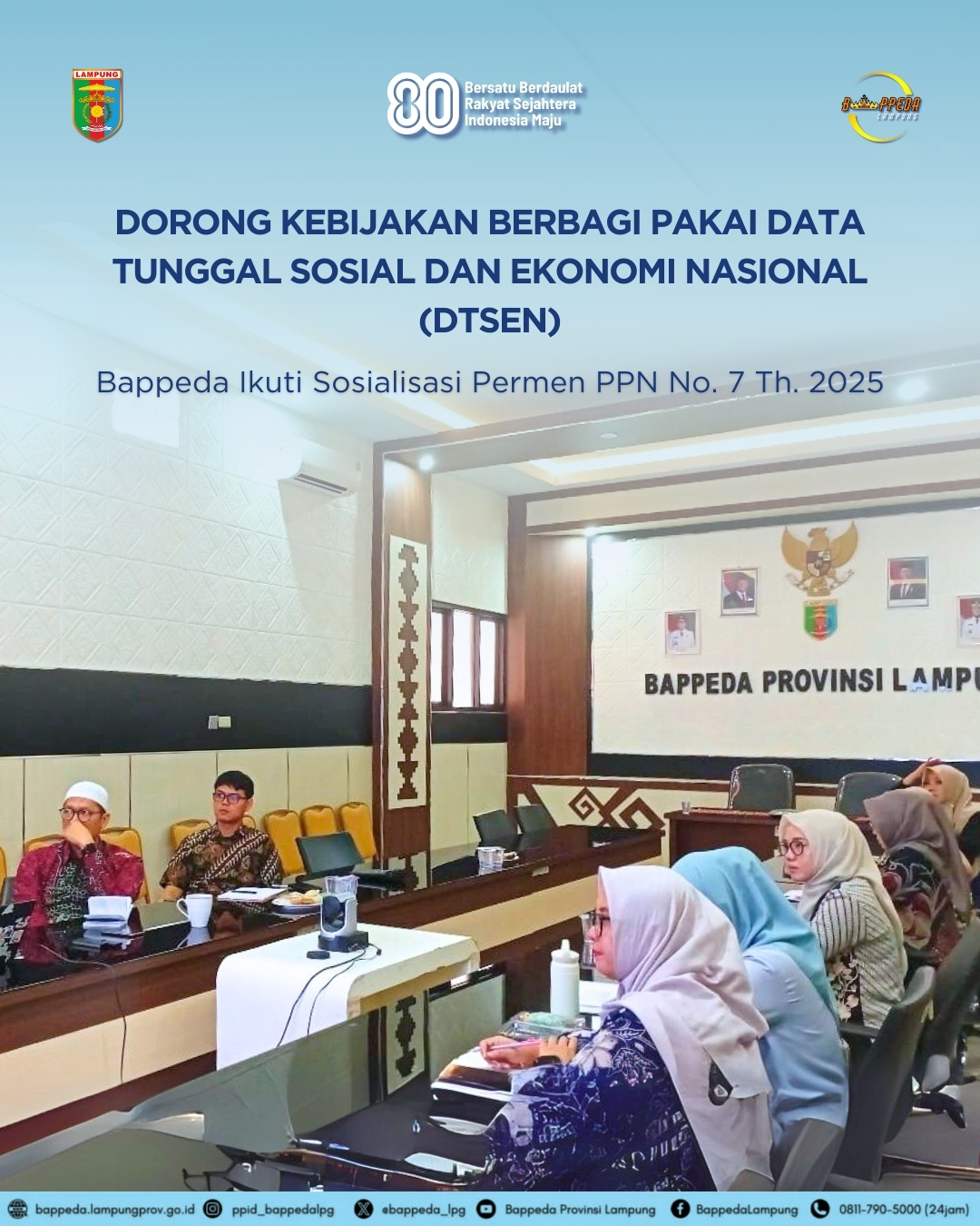 Dorong Kebijakan Berbagi Pakai Data Tunggal Sosial dan Ekonomi Nasional (DTSEN) - Bappeda Provinsi L
